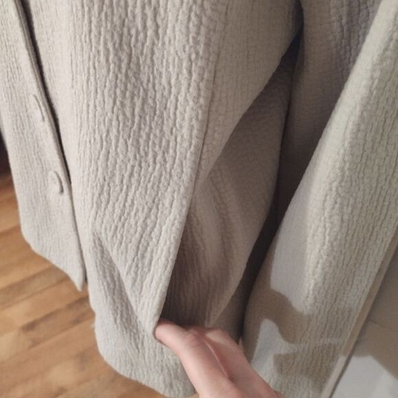 NWT Eileen Fisher Women's Size Large Eco Cotton Blend Jacquard Button Up Jacket - Picture 6 of 12